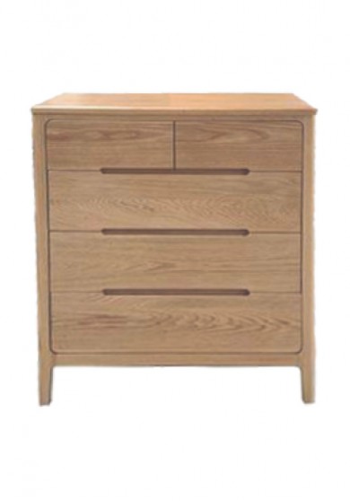 Lyam 5 Drawer Chest Solid Oak 